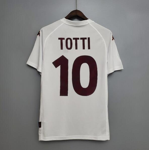 2000-01 Roma Retro Away Kit Soccer Jersey Totti #10